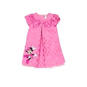 Disney Girls Mini Mouse Pink Polka Dot Dress S 5/6